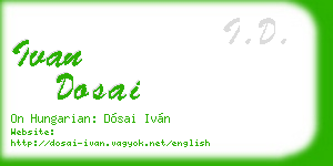 ivan dosai business card